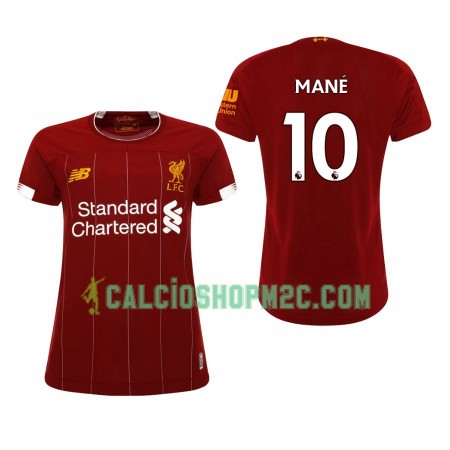 Liverpool Sadio Mane 10 Donna Maglia Prima 2019/2020 Manica Corta
